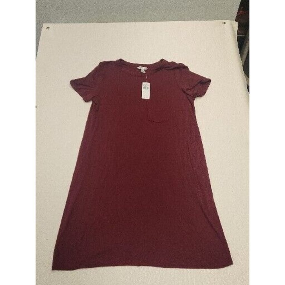 American Eagle T Shirt Dress Nightgown Womens Burgundy Soft Size M New